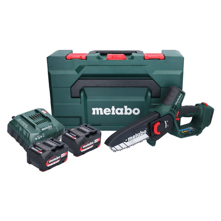 Metabo MS 18 LTX 15 scie sans fil 18 V 15 cm 5 m/s + 2x batterie 4,0 Ah + chargeur + metaBOX