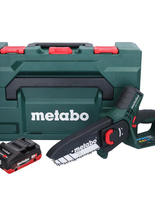 Metabo MS 18 LTX 15 cordless pruning saw 18 V 15 cm 5 m/s + 1x rechargeable battery 4.0 Ah + metaBOX - without charger