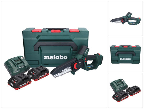 Metabo MS 18 LTX 15 cordless pruning saw 18 V 15 cm 5 m/s + 2x battery 4.0 Ah + charger + metaBOX