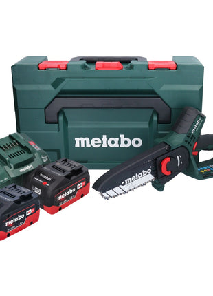 Metabo MS 18 LTX 15 sega da potatura a batteria 18 V 15 cm 5 m/s + 2x batteria ricaricabile 5,5 Ah + caricatore + metaBOX