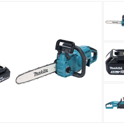 Makita DUC 357 TX2 Trononneuse d'elagage sans fil 18 V 35 cm 7,7 m/s Brushless + 1x batterie 5,0 Ah - sans chargeur