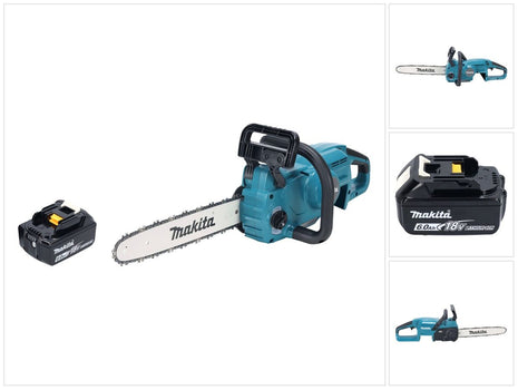Makita DUC 357 GX2 Cordless chainsaw 18 V 35 cm 7.7 m/s Brushless + 1x battery 6.0 Ah - without charger