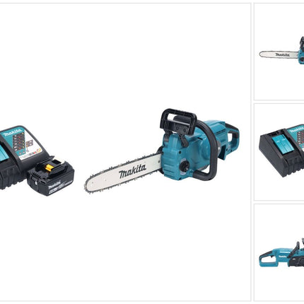 Makita DUC 357 RGX2 Trononneuse d'elagage sans fil 18 V 35 cm 7,7 m/s Brushless + 1x batterie 6,0 Ah + kit chargeur