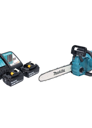 Makita DUC 357 RG2X2 Cordless chainsaw 18 V 35 cm 7.7 m/s Brushless + 2x battery 6.0 Ah + charger