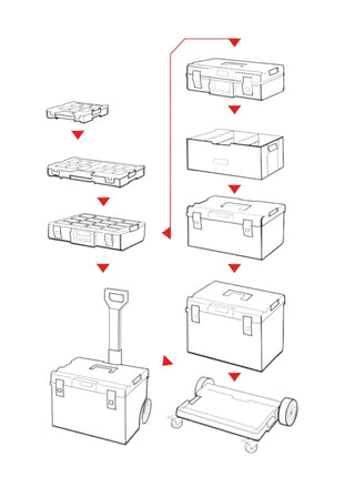 Qbrick System ONE 450 2.0 Expert Werkzeugkoffer 585 x 385 x 420 mm 52 l stapelbar IP66