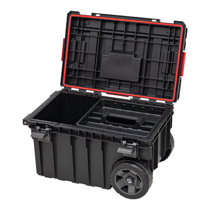 Qbrick System ONE Trolley Vario empilable 605 x 405 x 345 mm 44 l IP66 avec roulettes sur axe métallique
