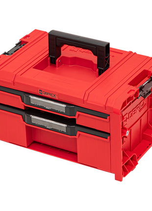 Qbrick System PRO Cassetto 2 Cassetta porta attrezzi 2.0 Expert RED ULTRA HD Cassetta porta attrezzi 450 x 310 x 244 mm 14 l impilabile IP54 con 2 cassetti
