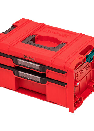 Qbrick System PRO Cassetto 2 Cassetta porta attrezzi 2.0 Expert RED ULTRA HD Cassetta porta attrezzi 450 x 310 x 244 mm 14 l impilabile IP54 con 2 cassetti
