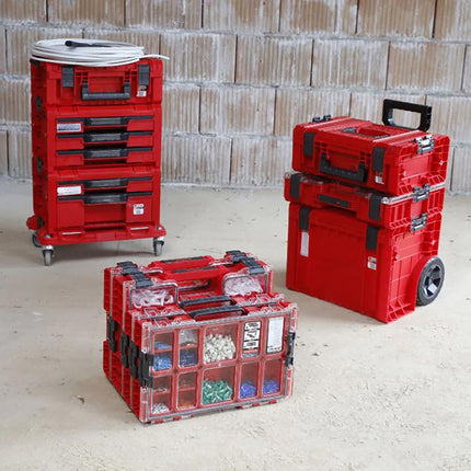 Qbrick System PRO Organiser 300 RED ULTRA HD impilabile 452 x 358 x 110 mm 9 l IP54 con 8 inserti
