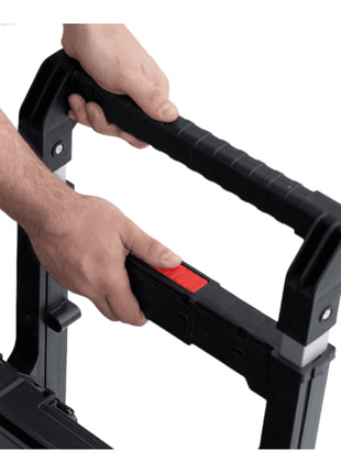 Qbrick System PRIME Carrello impilabile 590 x 425 x 660 mm 37 l IP66 100 kg di portata con doppio manico telescopico in alluminio