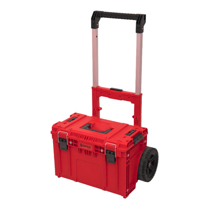 Qbrick System PRIME Cart RED ULTRA HD Impilabile su misura 590 x 425 x 660 mm 37 l IP66 100 kg di portata con doppio manico telescopico in alluminio