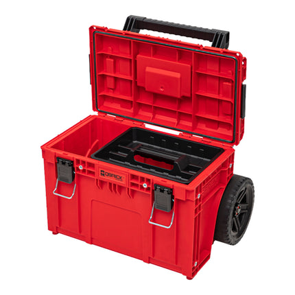 Qbrick System PRIME Cart RED ULTRA HD Impilabile su misura 590 x 425 x 660 mm 37 l IP66 100 kg di portata con doppio manico telescopico in alluminio