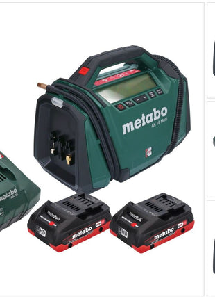 Metabo AK 18 Multi cordless compressor 18 V 11 bar + 2x battery 4.0 Ah + charger