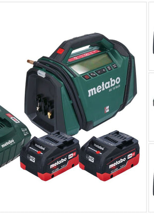 Compressore a batteria Metabo AK 18 Multi 18 V 11 bar + 2x batteria ricaricabile 5,5 Ah + caricatore