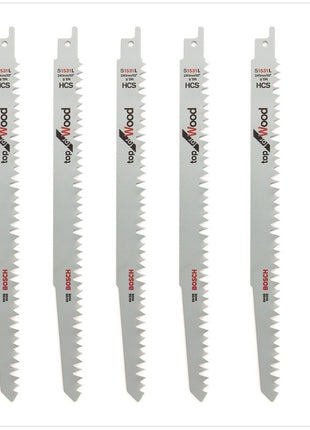 Bosch 5 Säbelsägeblätter 240 mm Top for Wood S 1531 L / S1531L ( 2608650676 ) - Toolbrothers