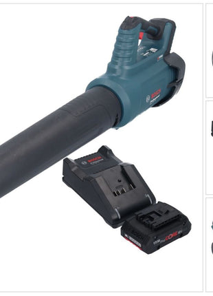 Soffiatore a batteria senza spazzole Bosch GBL 18V-750 Professional 18 V BITURBO + 1x batteria ProCORE 4,0 Ah + caricabatterie
