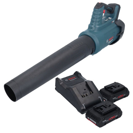 Soffiatore a batteria senza spazzole Bosch GBL 18V-750 Professional 18 V BITURBO + 2x batteria ProCORE 4,0 Ah + caricabatterie