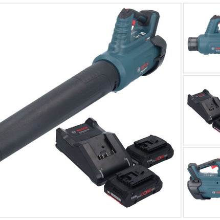 Soffiatore a batteria senza spazzole Bosch GBL 18V-750 Professional 18 V BITURBO + 2x batteria ProCORE 4,0 Ah + caricabatterie