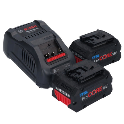 Bosch GBL 18V-750 Soffiatore professionale a batteria 18 V BITURBO Brushless + 2x batteria ProCORE 8,0 Ah + caricabatterie