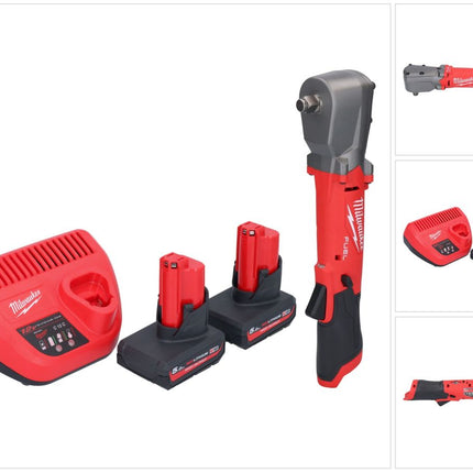 Milwaukee M12 FRAIWF12-502 Visseuse d'angle sans fil 12 V 1/2" 270 Nm Brushless + 2x batterie 5,0 Ah + chargeur