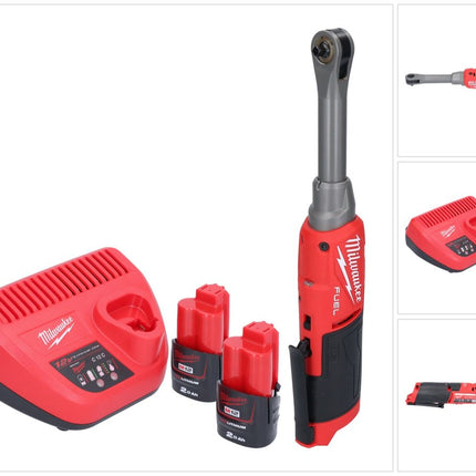Milwaukee M12 FHIR14LR-202 batterie cliquet haute vitesse 12 V 47 Nm 1/4" brushless + 2x batterie 2,0 Ah + chargeur