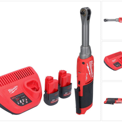 Milwaukee M12 FHIR14LR-252 batterie cliquet haute vitesse 12 V 47 Nm 1/4" brushless + 2x batterie 2,5 Ah + chargeur