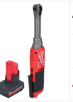 Milwaukee M12 FHIR14LR-501 batería de trinquete de alta velocidad 12 V 47 Nm 1/4" sin escobillas + 1x batería 5,0 Ah - sin cargador