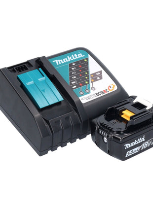 Makita DBO 381 RT1JU Ponceuse vibrante sans fil 18 V 93 x 185 mm Brushless + 1x batterie 5,0 Ah + chargeur + Makpac