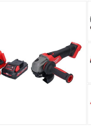 Milwaukee M18 FSAG125X-301 cordless angle grinder 18 V 125 mm brushless + 1x rechargeable battery 3.0 Ah + charger