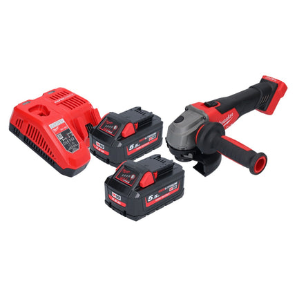 Milwaukee M18 FSAG125X-552 Smerigliatrice angolare a batteria 18 V 125 mm brushless + 2x batteria 5,5 Ah + caricabatterie