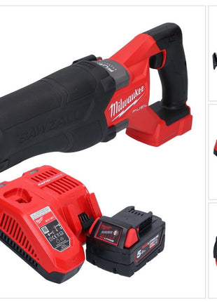 Milwaukee M18 FSZ-501 cordless Recipro reciprocating saw 18 V brushless + 1x battery 5.0 Ah + charger