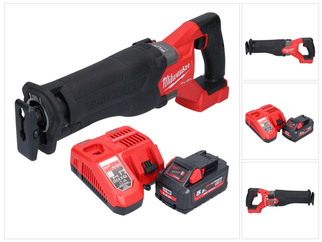 Milwaukee M18 FSZ-551 Recipro Sbelsge 18 V Brushless batterie + 1x 5.5 Ah batterie + chargeur