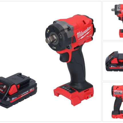 Avvitatore a impulsi a batteria Milwaukee M18 FIW2F12-301 18 V 339 Nm 1/2" brushless + 1x batteria ricaricabile 3,0 Ah - senza caricabatterie
