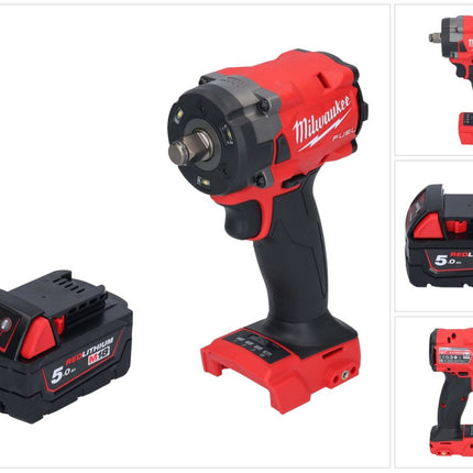 Avvitatore a impulsi a batteria Milwaukee M18 FIW2F12-501 18 V 339 Nm 1/2" senza spazzole + 1x batteria ricaricabile 5,0 Ah - senza caricabatterie