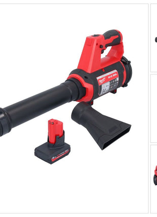 Milwaukee M12 BBL-501 akumulatorowa dmuchawa 12 V + 1x akumulator 5,0 Ah - bez ładowarki