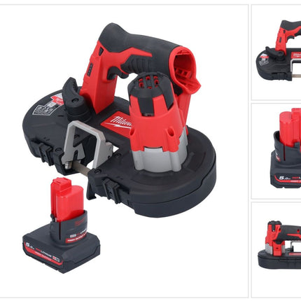Milwaukee M12 BS-501 Scie à ruban sans fil 12 V 41 x 41 mm + 1x batterie 5,0 Ah - sans chargeur