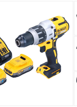 DeWalt DCD 996 E2 cordless impact drill 18 V 95 Nm brushless + 2x rechargeable battery 1.7 Ah + charger