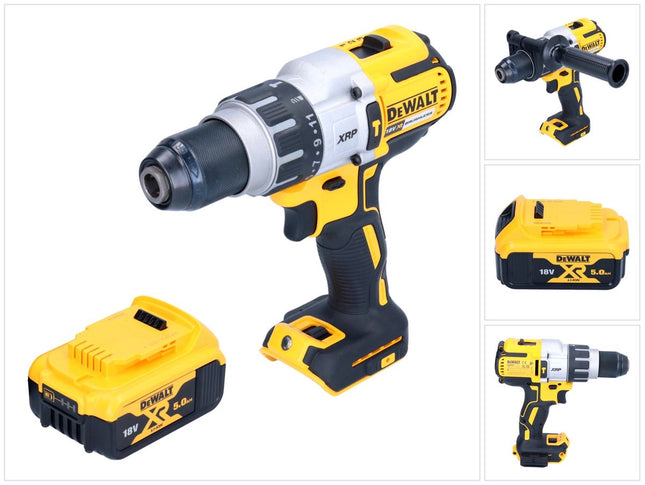 DeWalt DCD 996 N 18 V 95 Nm Trapano avvitatore a percussione a batteria senza spazzole + 1 batteria da 5,0 Ah - senza caricabatterie