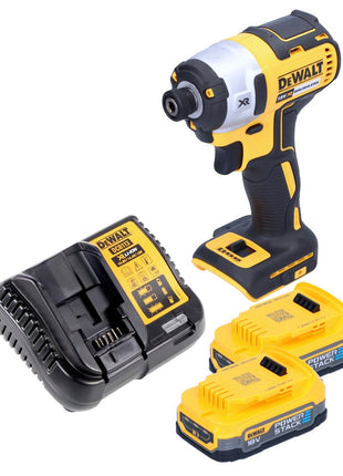 DeWalt DCF 887 E2 18 V 205 Nm 1/4'' Avvitatore a impulsi senza spazzole + 2x batteria 1,7 Ah + caricabatterie