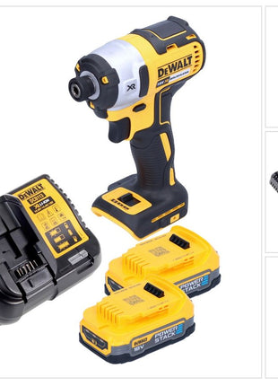 DeWalt DCF 887 E2 18 V 205 Nm 1/4'' Avvitatore a impulsi senza spazzole + 2x batteria 1,7 Ah + caricabatterie