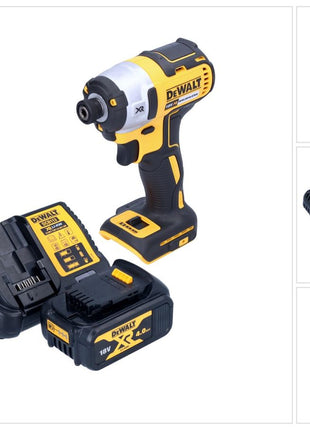 DeWalt DCF 887 M1 cordless impact wrench 18 V 205 Nm 1/4" brushless + 1x rechargeable battery 4.0 Ah + charger