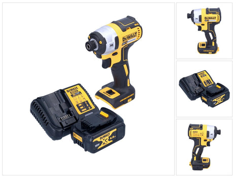 DeWalt DCF 887 M1 cordless impact wrench 18 V 205 Nm 1/4" brushless + 1x rechargeable battery 4.0 Ah + charger