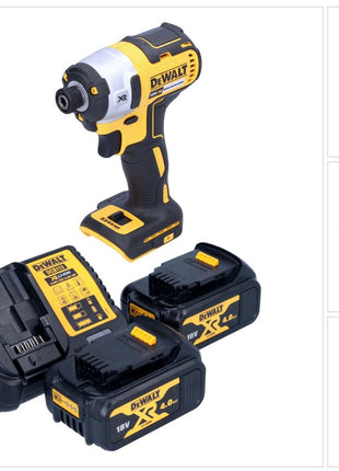 DeWalt DCF 887 M2 Clé à choc sans fil 18 V 205 Nm 1/4'' Brushless + 2x batterie 4,0 Ah + chargeur