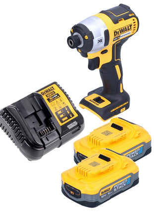 DeWalt DCF 887 H2 Clé à choc sans fil 18 V 205 Nm 1/4" Brushless + 2x batterie Powerstack 5,0 Ah + chargeur