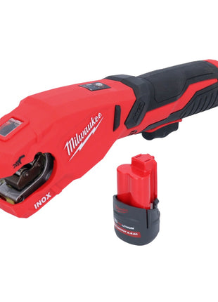 Milwaukee M12 PCSS-251 Tagliatubi a batteria in acciaio inox 12 V 12 - 28 mm + batteria 2,5 Ah - senza caricabatterie