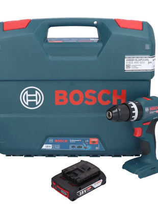 Bosch GSB 18V-45 Professional Perceuse-visseuse à percussion sans fil 18 V 45 Nm Brushless + 1x batterie 2,0 Ah + L-Case - sans chargeur