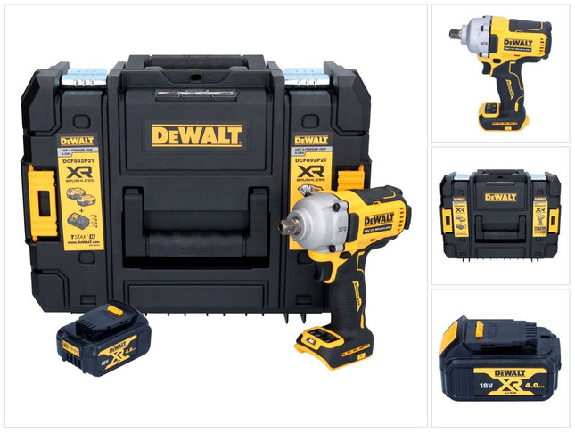 Visseuse à chocs sans fil DeWalt DCF 892 NT 18 V 813 Nm 1/2" Brushless + 1 batterie 4,0 Ah + TSTAK - sans chargeur