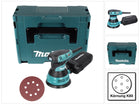 Makita BO 5031 Levigatrice rotorbitale 300 Watt 125 mm + 50x carta abrasiva K80 + Makpac