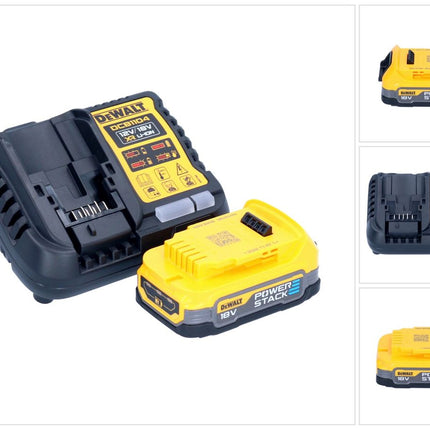 DeWalt DCB 1104 E1 Akku Starter Set 12 V / 18 V 1x Powerstack Akku 1,7 Ah + DCB 1104 Ladegerät