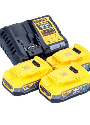 Set di avviamento DeWalt DCB 1104 E3 12 V / 18 V 3x batteria Powerstack 1,7 Ah + caricabatterie DCB 1104